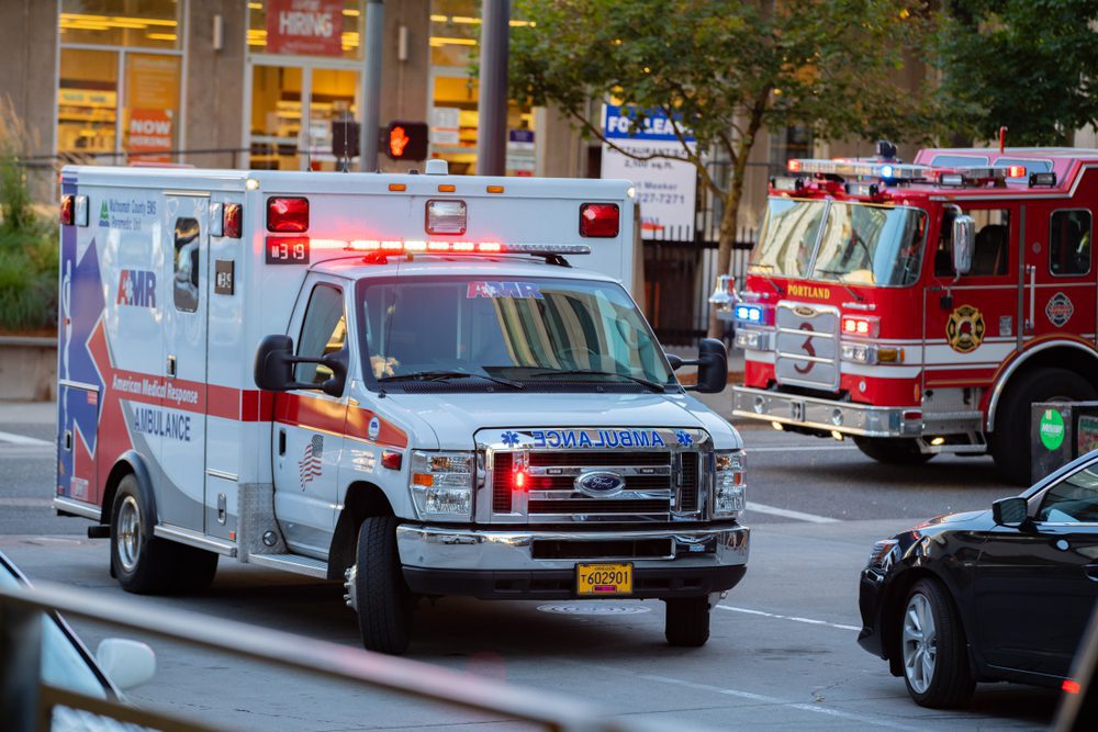 Portland,,Or,/,Usa,-,July,11,2018:,Ambulance,And