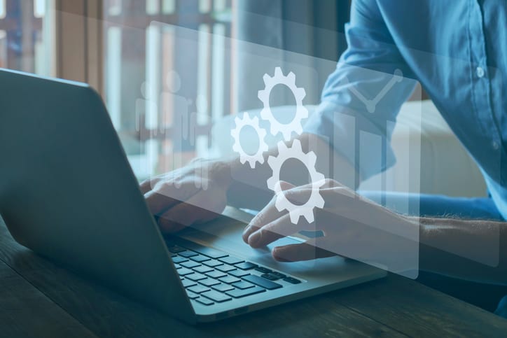 Automation and optimisation concept, business process workflow development