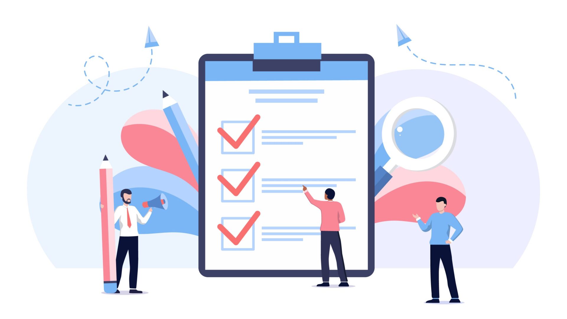 Businessman,Holding,Pencil,At,Complete,Checklist,With,Tick,Marks.,Business Businessman,Holding,Pencil,At,Complete,Checklist,With,Tick,Marks.,Business
