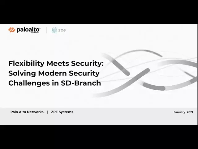 Modernize your IT Infrastructure: How to Implement a Simple, Secure SD-Branch